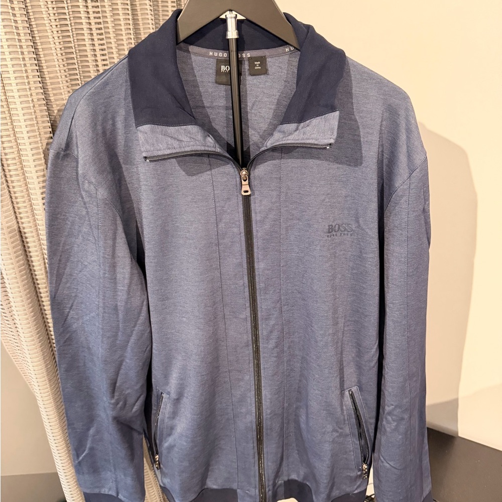Hugo Boss Navy Quilted Set with Subtle Logo